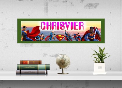 Superman - Personalized Poster with Your Name, Birthday Banner, Custom Wall Décor, Wall Art - image3